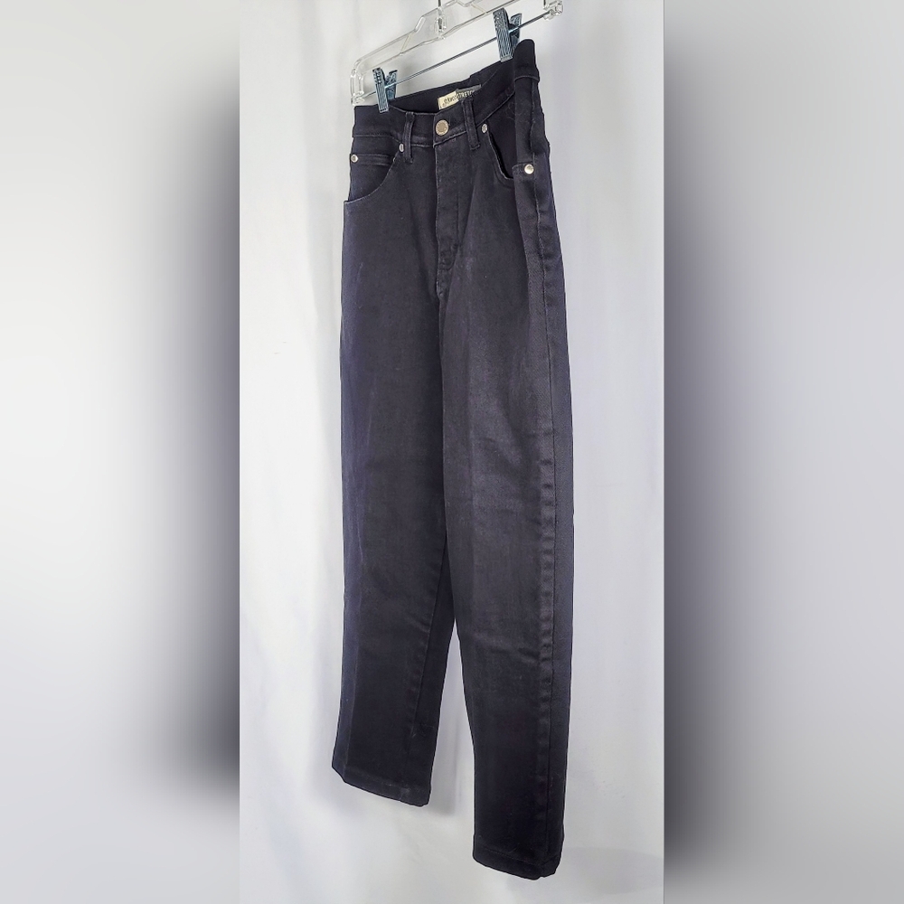 St John’s Bay Black Stretch Jeans Petite 4P Straight Leg Classic Denim - Picture 4 of 5
